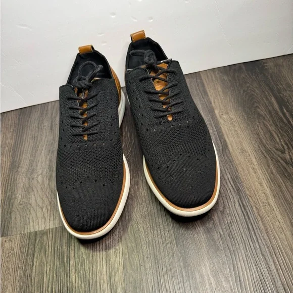 G.H. Bass & Co. Men's Black/Tan Knit 713211X41A Casual Dress Shoes 8 - Picture 3 of 10